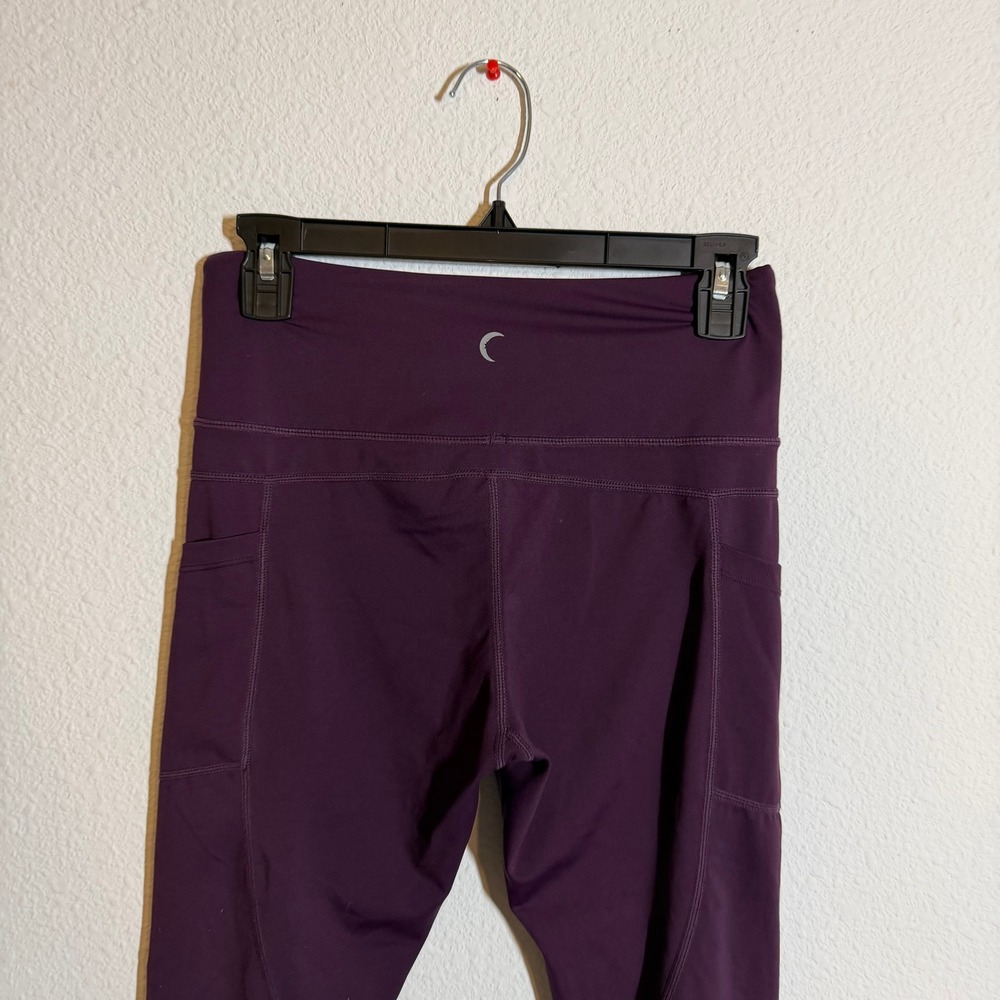 Zyia Active Purple High Waisted Pocket Crop Leggings Womens 6-8 Plum Yoga - Picture 4 of 9